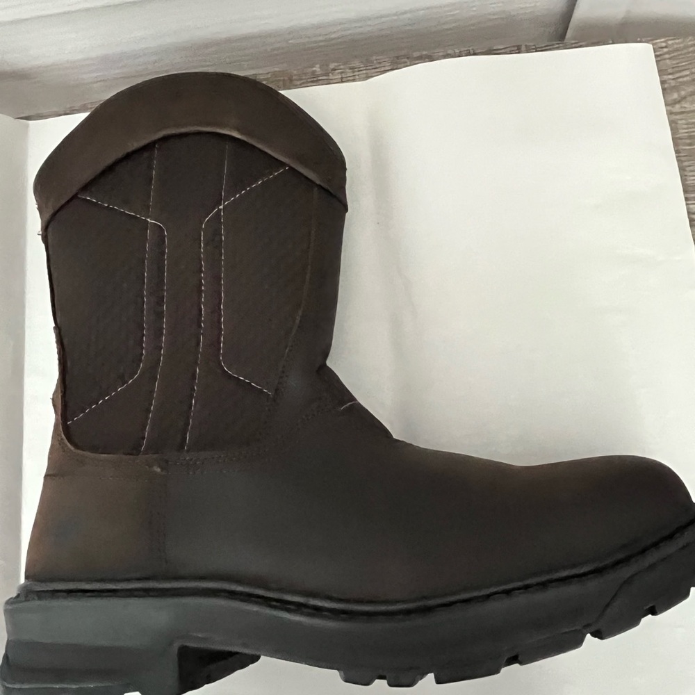 Herman Survivors Mens Granite Pullon Steel Toe Workboots Dark Brown 10.5 NWT